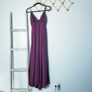 LOVELY DAY REDISH PURPLE MAXI DRESS SIZE MEDIUM
